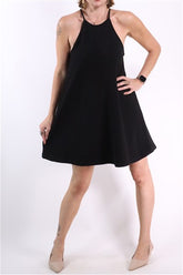 שמלה שחורה מתנפנפת- M